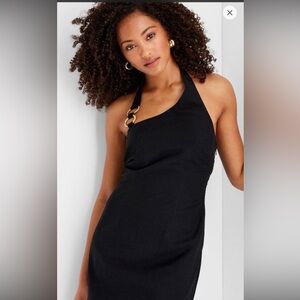 Jenee Naylor Black Mini dress Ring Detail  Halter neck 12 future Collective